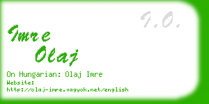 imre olaj business card